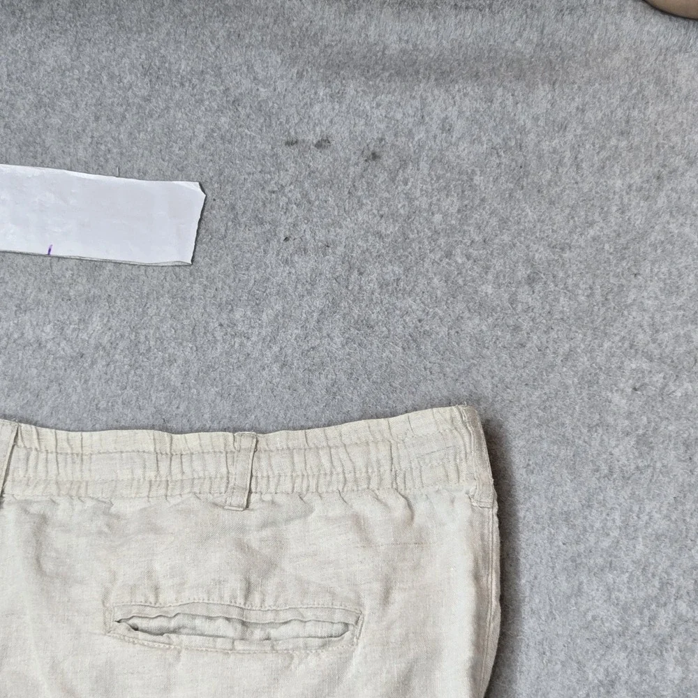 SAFARUI Men Pants Large 190/96B Beige Linen Casual Coastal Beach